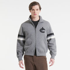 Vancouver Canucks Todd Snyder by Fanatics Full-Zip Fleece - Dark Heather Gray - NHL