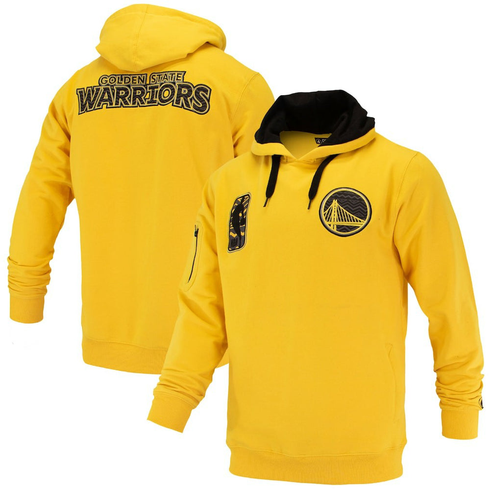 Golden State Warriors FISLL Unisex Logoman Shadow Collection Pullover Hoodie Gold - NBA