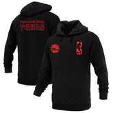 Philadelphia 76ers FISLL Unisex Logoman Shadow Collection Pullover Hoodie Black - NBA