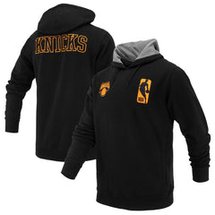 New York Knicks FISLL Unisex Logoman Shadow Collection Pullover Hoodie Black - NBA