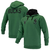 Milwaukee Bucks FISLL Unisex Logoman Shadow Collection Pullover Hoodie Hunter Green - NBA