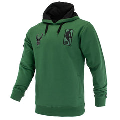Milwaukee Bucks FISLL Unisex Logoman Shadow Collection Pullover Hoodie Hunter Green - NBA