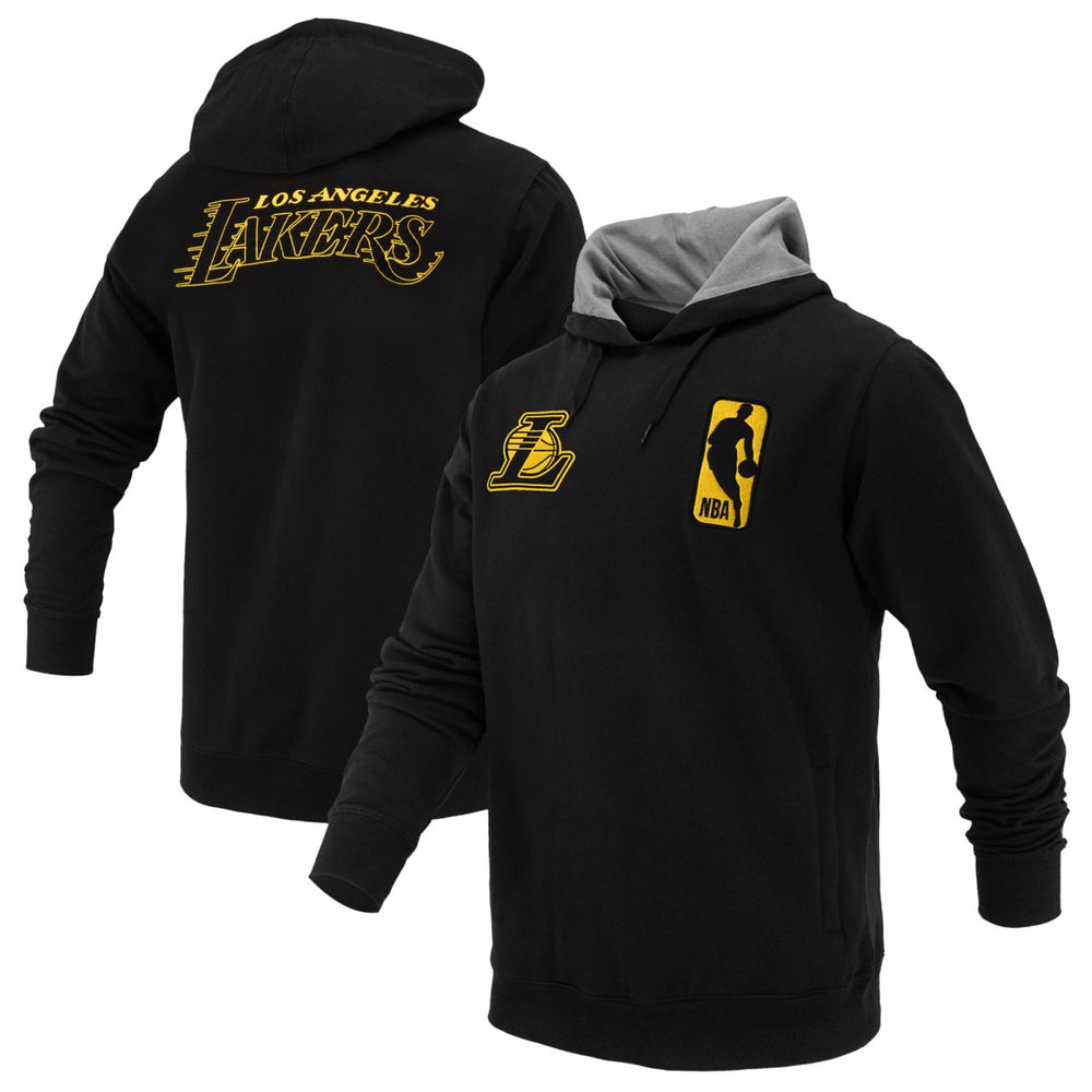 Los Angeles Lakers FISLL Unisex Logoman Shadow Collection Pullover Hoodie Black - NBA