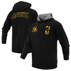 Los Angeles Lakers FISLL Unisex Logoman Shadow Collection Pullover Hoodie Black - NBA