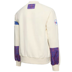 Philadelphia 76ers NBA x Two Hype Culture & Hoops Collection Premium Pullover Sweatshirt - Cream - NBA