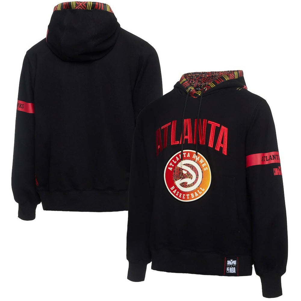 Atlanta Hawks NBA x Two Hype Culture & Hoops Collection Premium Pullover Hoodie - Black - NBA