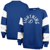 Tampa Bay Lightning '47 Women's Eephus Barred Pullover Sweatshirt - Blue - NHL