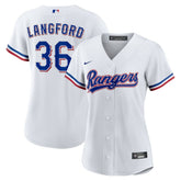 Wyatt Langford Texas Rangers Nike Women's Home Replica Jersey - MLB