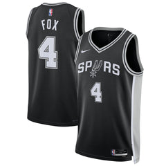 De'Aaron Fox San Antonio Spurs Unisex Swingman Player Jersey Icon Edition Black - NBA
