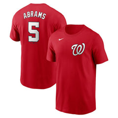 CJ Abrams Washington Nationals Nike Fuse Name & Number T-Shirt - MLB