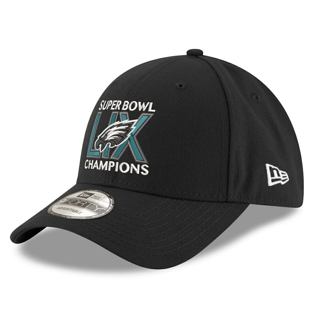 Philadelphia Eagles New Era Super Bowl LIX Champions 9FORTY Adjustable Hat Black | NFL