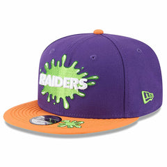 Las Vegas Raiders New Era Youth Nickelodeon Slime 9FIFTY Snapback Hat Purple/Orange | NFL