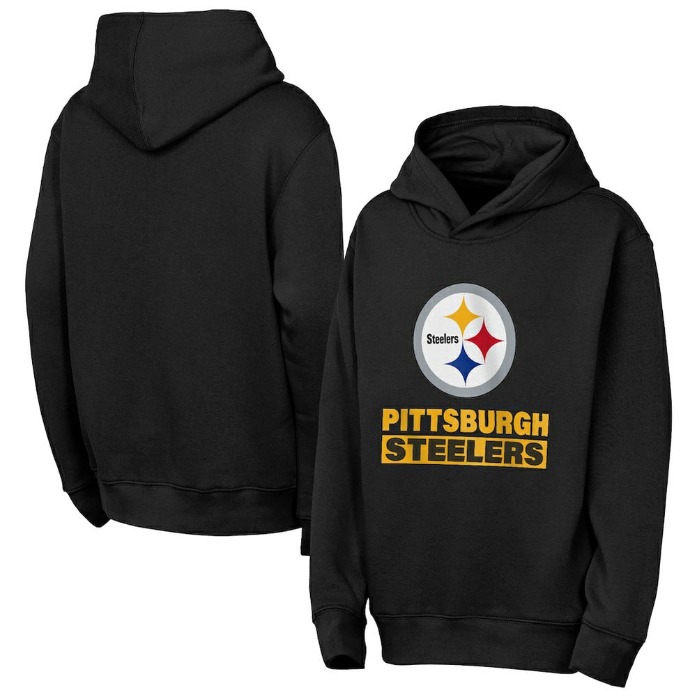 Pittsburgh Steelers Outerstuff Youth Back to Basics Hoodie Black | NFL