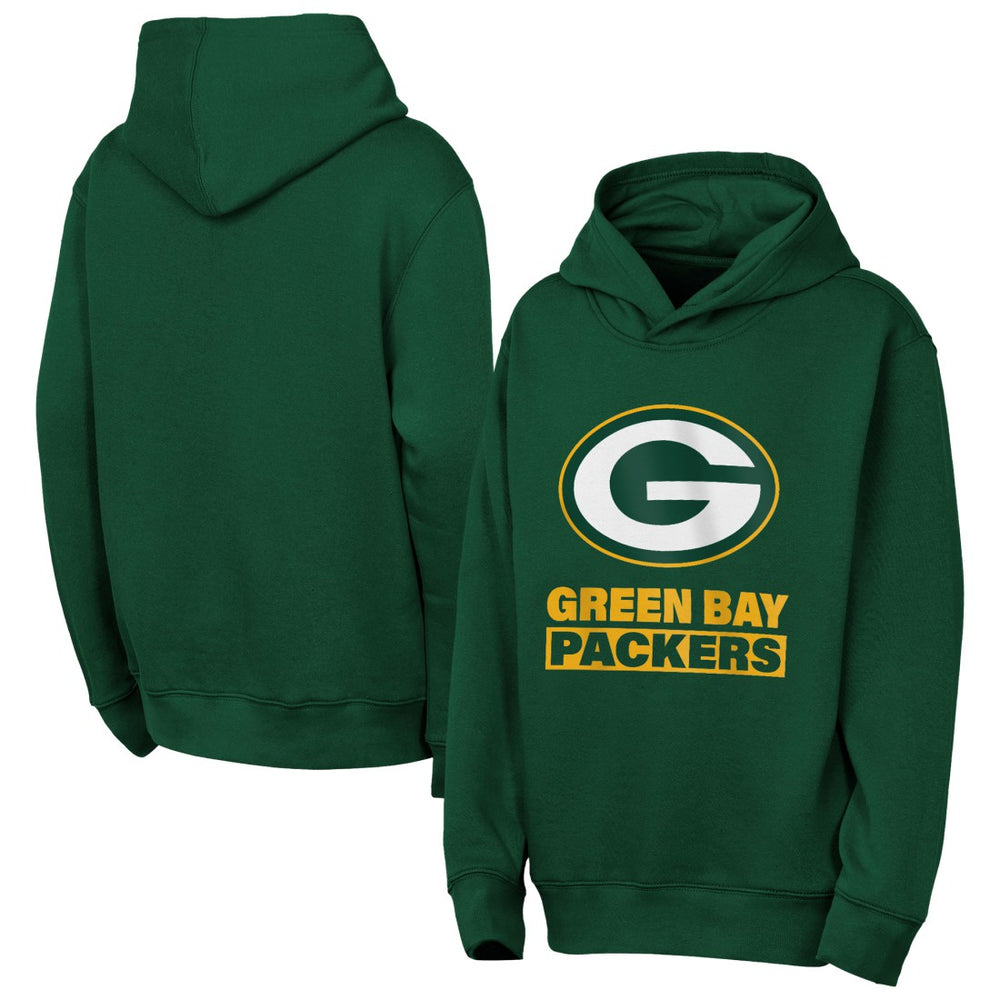 Green Bay Packers Outerstuff Youth Back to Basics Hoodie Green | NFL