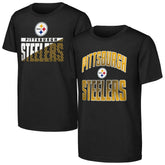 Pittsburgh Steelers Outerstuff Youth Never Quit 2-Pack T-Shirt Set Black | NFL