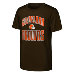 Cleveland Browns Outerstuff Youth Never Quit 2-Pack T-Shirt Set Brown | NFL