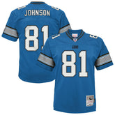 Calvin Johnson Detroit Lions Youth Legacy Replica Jersey Blue | Mitchell & Ness