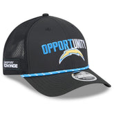Los Angeles Chargers New Era 2025 Inspire Change 9FORTY M-Crown Adjustable Hat Black | NFL