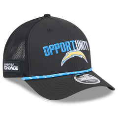 Los Angeles Chargers New Era 2025 Inspire Change 9FORTY M-Crown Adjustable Hat Black | NFL