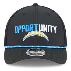 Los Angeles Chargers New Era 2025 Inspire Change 9FORTY M-Crown Adjustable Hat Black | NFL