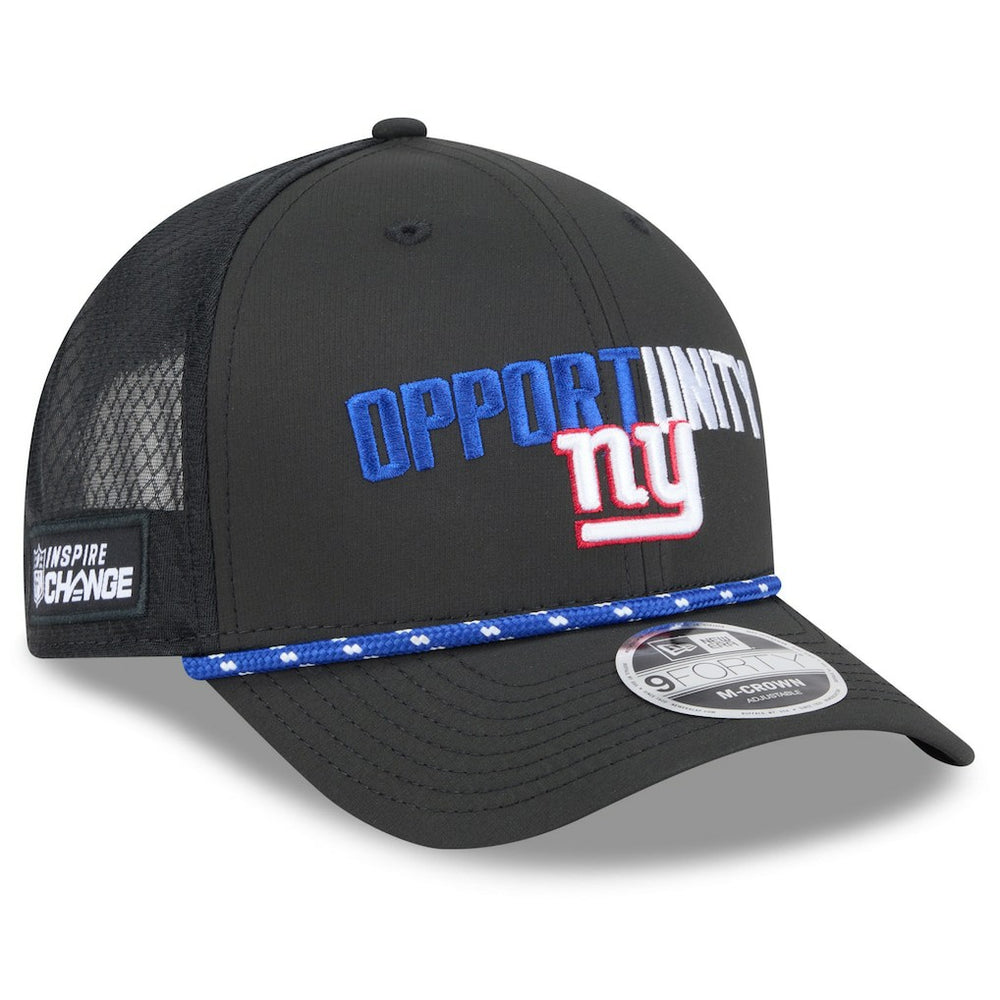 New York Giants New Era 2025 Inspire Change 9FORTY M-Crown Adjustable Hat Black | NFL