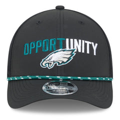 Philadelphia Eagles New Era 2025 Inspire Change 9FORTY M-Crown Adjustable Hat Black | NFL