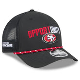 San Francisco 49ers New Era 2025 Inspire Change 9FORTY M-Crown Adjustable Hat Black | NFL