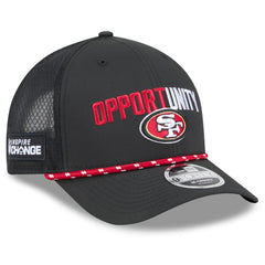 San Francisco 49ers New Era 2025 Inspire Change 9FORTY M-Crown Adjustable Hat Black | NFL