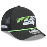 Seattle Seahawks New Era 2025 Inspire Change 9FORTY M-Crown Adjustable Hat Black | NFL