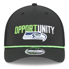 Seattle Seahawks New Era 2025 Inspire Change 9FORTY M-Crown Adjustable Hat Black | NFL