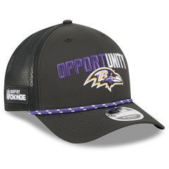 Baltimore Ravens New Era 2025 Inspire Change 9FORTY M-Crown Adjustable Hat Black | NFL