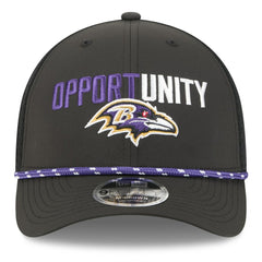 Baltimore Ravens New Era 2025 Inspire Change 9FORTY M-Crown Adjustable Hat Black | NFL