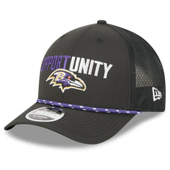 Baltimore Ravens New Era 2025 Inspire Change 9FORTY M-Crown Adjustable Hat Black | NFL