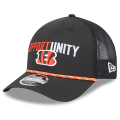 Cincinnati Bengals New Era 2025 Inspire Change 9FORTY M-Crown Adjustable Hat Black | NFL