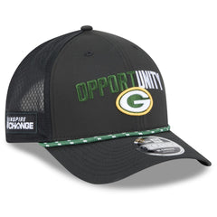 Green Bay Packers New Era 2025 Inspire Change 9FORTY M-Crown Adjustable Hat Black | NFL