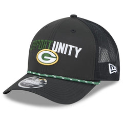 Green Bay Packers New Era 2025 Inspire Change 9FORTY M-Crown Adjustable Hat Black | NFL