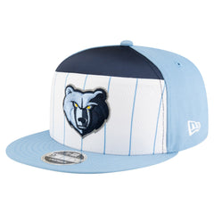 Memphis Grizzlies Youth 2025 NBA Tip Off Split Panel 9FIFTY Snapback Hat White/Light Blue - NBA