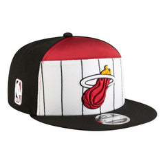 Miami Heat Youth 2025 NBA Tip Off Split Panel 9FIFTY Snapback Hat White/Black - NBA