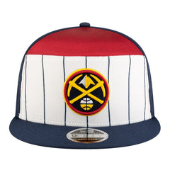 Denver Nuggets Youth 2025 NBA Tip Off Split Panel 9FIFTY Snapback Hat White/Navy - NBA