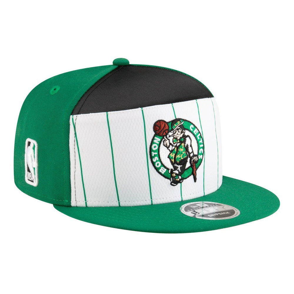 Boston Celtics Youth 2025 NBA Tip Off Split Panel 9FIFTY Snapback Hat White/Kelly Green - NBA