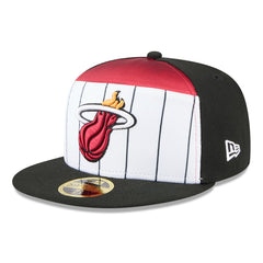 Miami Heat 2025 NBA Tip Off Split Panel 59FIFTY Fitted Hat White/Black - NBA