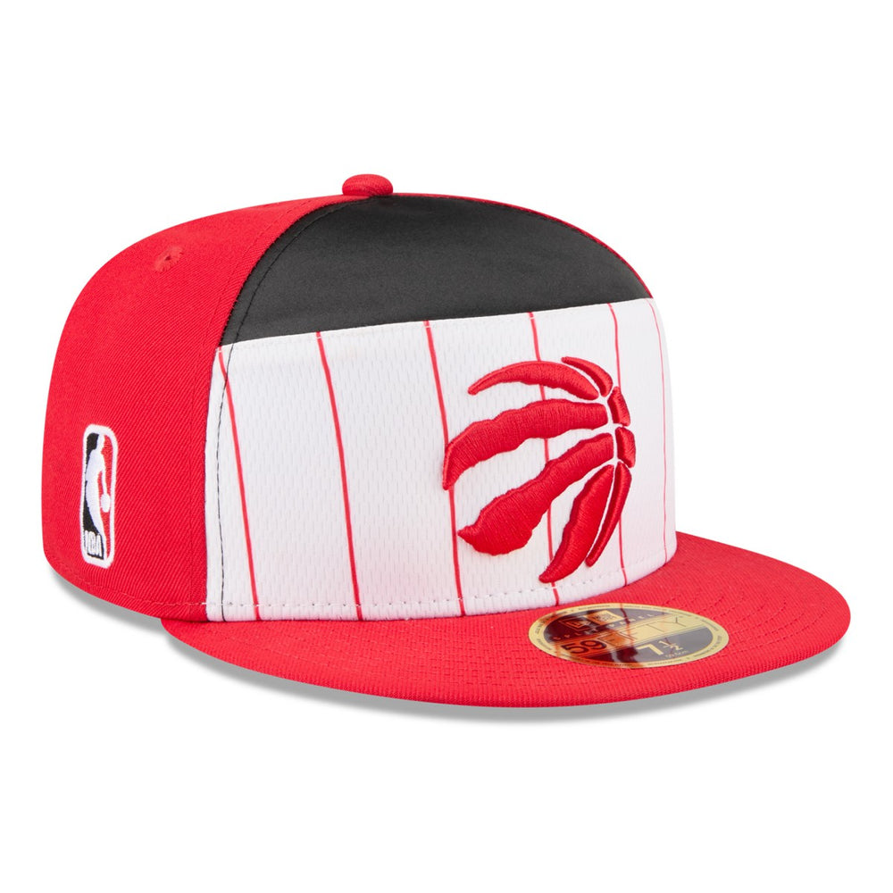 Toronto Raptors 2025 NBA Tip Off Split Panel 59FIFTY Fitted Hat White/Red - NBA