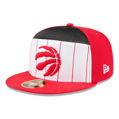 Toronto Raptors 2025 NBA Tip Off Split Panel 59FIFTY Fitted Hat White/Red - NBA