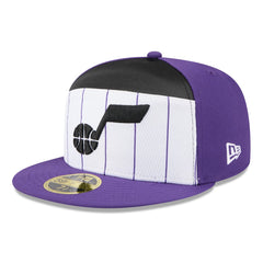 Utah Jazz 2025 NBA Tip Off Split Panel 59FIFTY Fitted Hat White/Purple - NBA