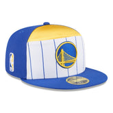 Golden State Warriors 2025 NBA Tip Off Split Panel 59FIFTY Fitted Hat White/Royal - NBA