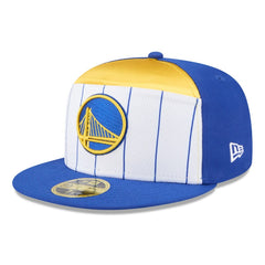 Golden State Warriors 2025 NBA Tip Off Split Panel 59FIFTY Fitted Hat White/Royal - NBA
