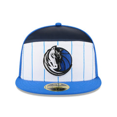 Dallas Mavericks 2025 NBA Tip Off Split Panel 59FIFTY Fitted Hat White/Blue - NBA