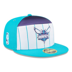 Charlotte Hornets 2025 NBA Tip Off Split Panel 59FIFTY Fitted Hat White/Teal - NBA