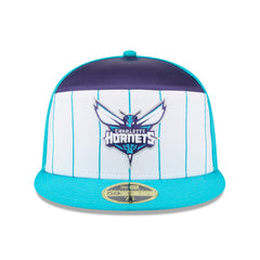 Charlotte Hornets 2025 NBA Tip Off Split Panel 59FIFTY Fitted Hat White/Teal - NBA