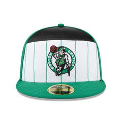 Boston Celtics 2025 NBA Tip Off Split Panel 59FIFTY Fitted Hat White/Kelly Green - NBA